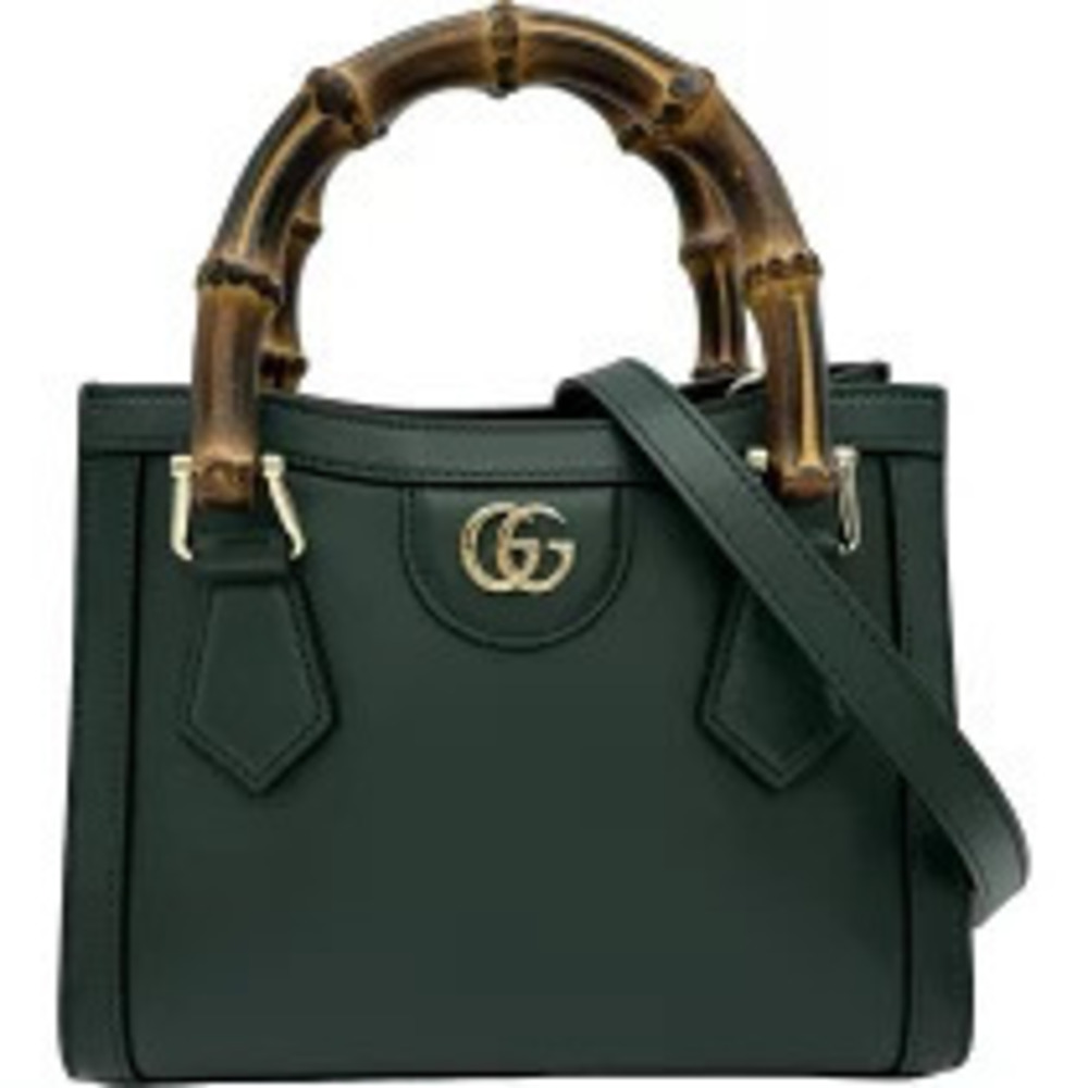 Gucci Diana Tote Bag Green Leather